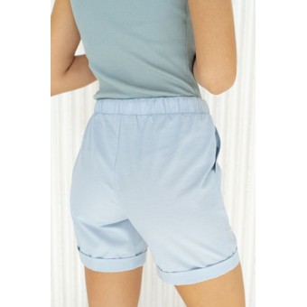 Шорты  женские       из кулирки       голубые