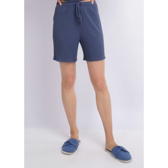 Шорты  женские       трикотажные       синие     