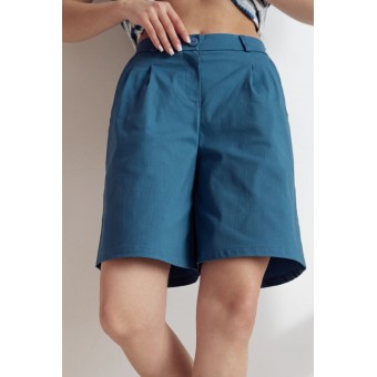 Шорты  женские       трикотажные       синие