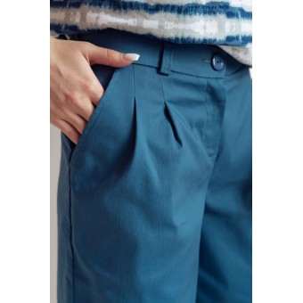 Шорты  женские       трикотажные       синие