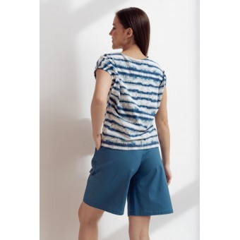 Шорты  женские       трикотажные       синие