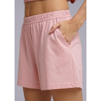 Шорты  женские       трикотажные       розовые     