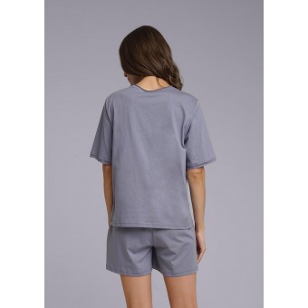 Шорты  женские       трикотажные       серые