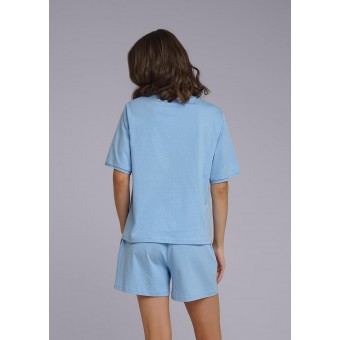 Шорты  женские       трикотажные       голубые     