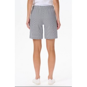 Шорты  женские       трикотажные       Белый, Черный  Полоска