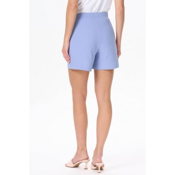 Шорты  женские       трикотажные       голубые  однотонные