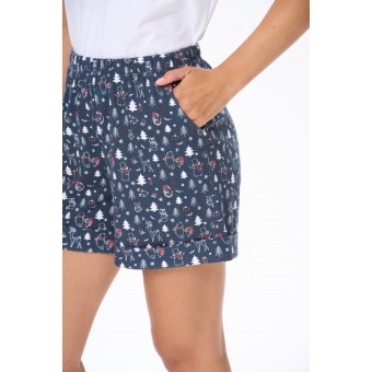 Шорты  женские       трикотажные       синие