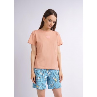 Шорты  женские       трикотажные       голубые