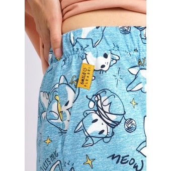 Шорты  женские       трикотажные       голубые