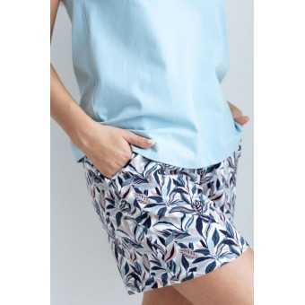 Шорты  женские       трикотажные       синие