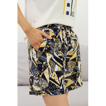 Шорты  женские       модал       Синий, Желтый