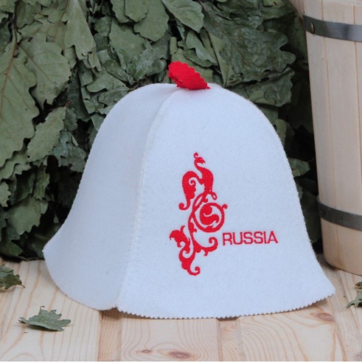 Шапка Russia белый