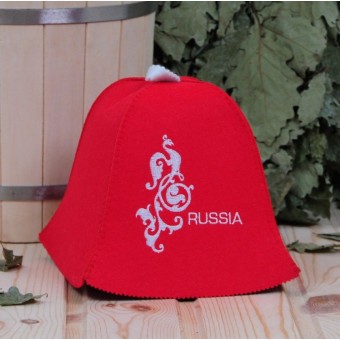 Шапка Russia красный