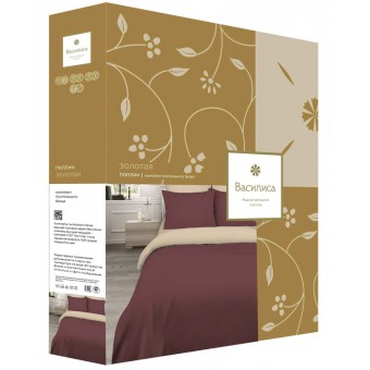 Комплект постельного белья        семейный из поплина        с наволочками 70х70 2 шт Однотонное Василиса