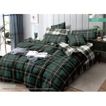 Комплект постельного белья        семейный из поплина        с наволочками 50х70 2 шт и с наволочками 70х70 2 шт Клетка Luxor  