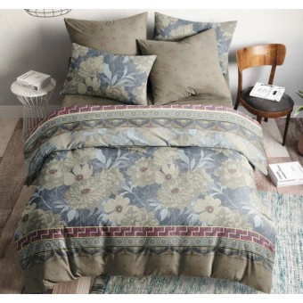 Комплект постельного белья         семейный из поплина        с наволочками 70х70 2 шт Цветы Ночь Нежна