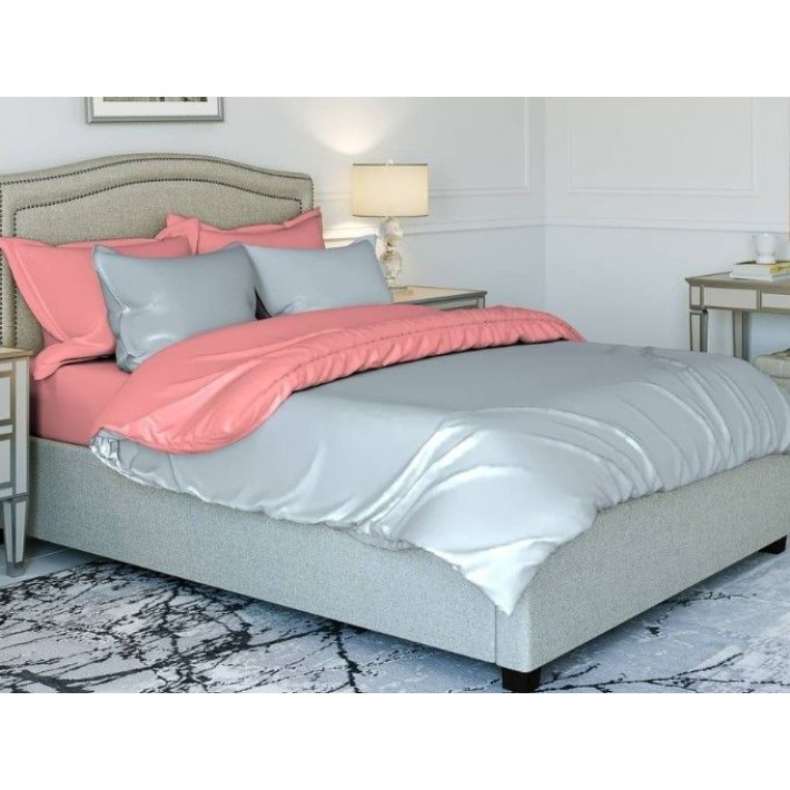 Комплект постельного белья семейный из поплина с наволочками 50х70 2 шт Однотонное Ночь Нежна