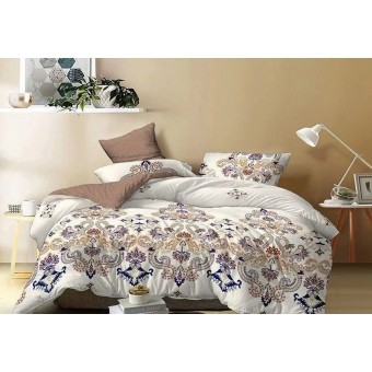 Комплект постельного белья         семейный из поплина        с наволочками 70х70 2 шт Узор Kuzina  