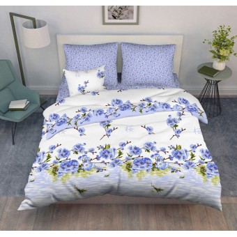 Комплект постельного белья        семейный из бязи        с наволочками 70х70 2 шт Цветы Василиса  