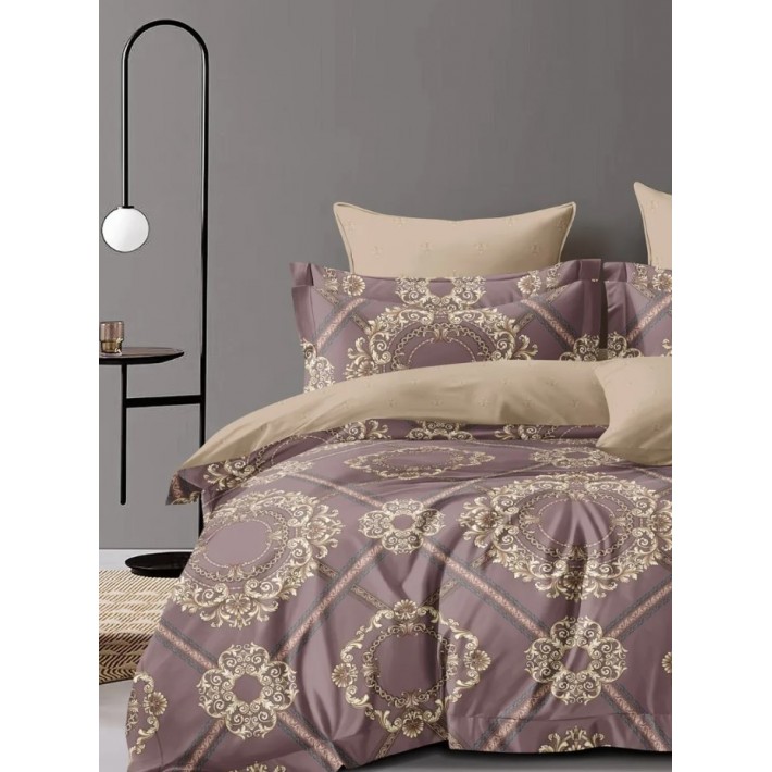 Комплект постельного белья семейный из сатина с наволочками 70х70 2 шт Узор Luxor