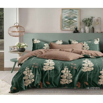 Комплект постельного белья        семейный из сатина        с наволочками 70х70 2 шт Цветы Luxor  