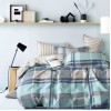 Комплект постельного белья семейный из сатина с наволочками 70х70 2 шт Клетка Luxor