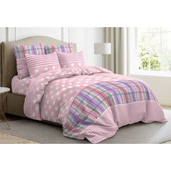 Комплект постельного белья         семейный из бязи        с наволочками 50х70 2 шт Звезды Ночь Нежна