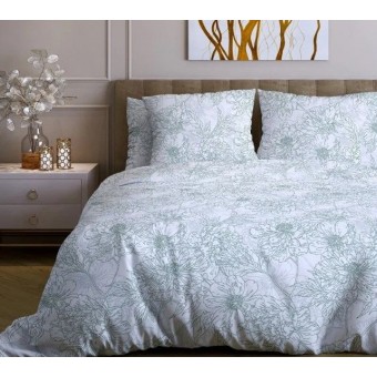 Комплект постельного белья         семейный из бязи        с наволочками 50х70 2 шт Цветы Ночь Нежна  