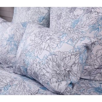 Комплект постельного белья         семейный из бязи        с наволочками 50х70 2 шт Цветы Ночь Нежна