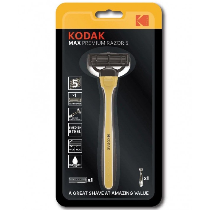 MAX Prem Razor 5 Starter Бритвенная система мужская 5 лезвий нескольз.ручка 3556 Kodak