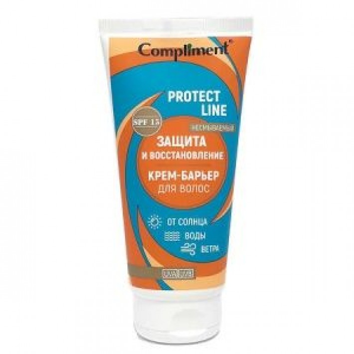 643416 Compliment Protect Line Крем-барьер для волос Защита и восстановление от солнца, воды, ветра, 165мл