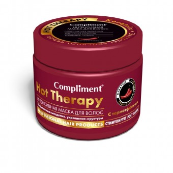 873982 Compliment Маска для волос интенсивная Hot Therapy профилактика выпадения, укрепление структуры с термоэффектом, 500 мл