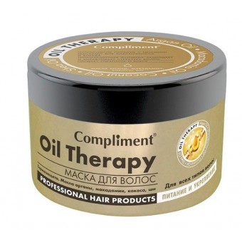 798467 Compliment Маска для волос Oil Therapy с маслом арганы, макадамии, кокоса и ши, для всех типов волос Питание и укрепление, 500 мл