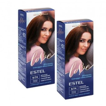 Estel Love Крем-краска д/волос 6/74 Темный каштан