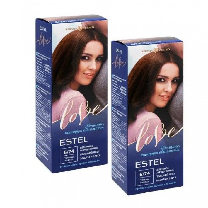 Estel Love Крем-краска д/волос 6/74 Темный каштан