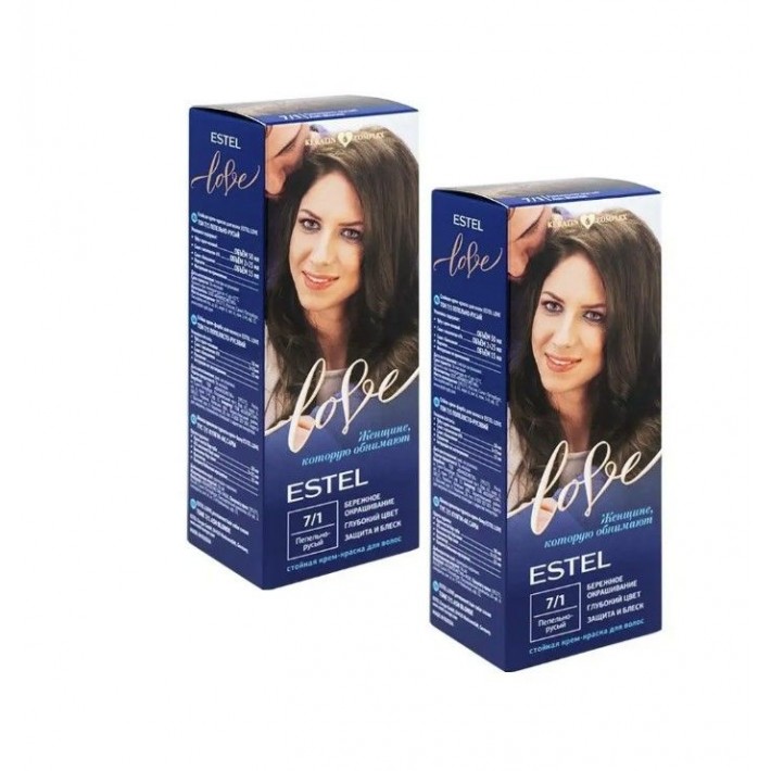 Estel Love Крем-краска д/волос 7/1 Пепельно-русый