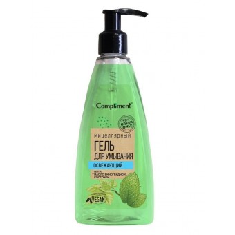 914307 Compliment Green only мицеллярный гель для умывания ОСВЕЖАЮЩИЙ, 250 мл