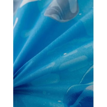 Комплект постельного белья  детский       1,5 спальный из бязи        с наволочкой 70х70 Морской Туса Джуса