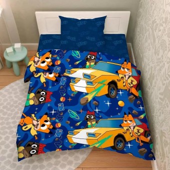 Комплект постельного белья  детский       1,5 спальный из бязи        с наволочкой 70х70 Рисунок Василёк