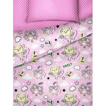 Комплект постельного белья  детский       1,5 спальный из поплина        с наволочкой 70х70 Рисунок Василёк