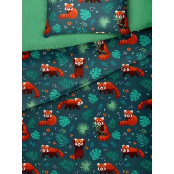 Комплект постельного белья  детский       1,5 спальный из поплина        с наволочкой 70х70 Животные Василёк