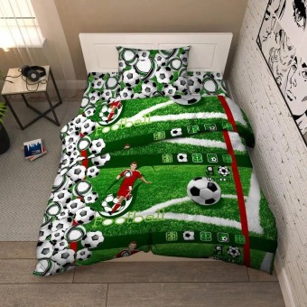 Комплект постельного белья  детский       1,5 спальный из поплина        с наволочкой 70х70 Спорт