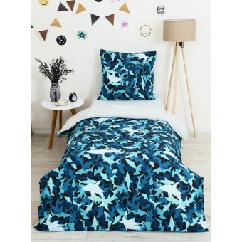 Комплект постельного белья  детский       1,5 спальный из перкаля        с наволочкой 70х70 Двойной дизайн