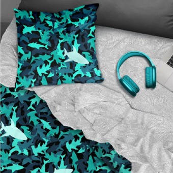 Комплект постельного белья  детский       1,5 спальный из перкаля        с наволочкой 70х70 Двойной дизайн