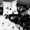 Комплект постельного белья детский 1,5 спальный из перкаля с наволочкой 70х70 Принт