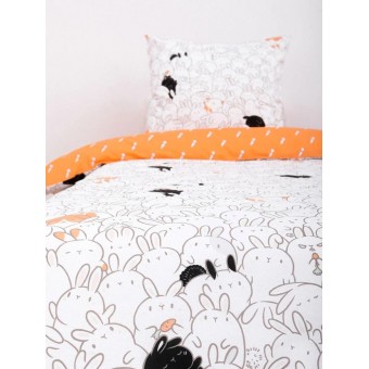 Комплект постельного белья  детский       1,5 спальный из поплина        с наволочкой 70х70 Животные