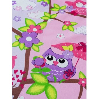 Комплект постельного белья  детский       1,5 спальный из бязи        с наволочкой 70х70 Птицы Василёк