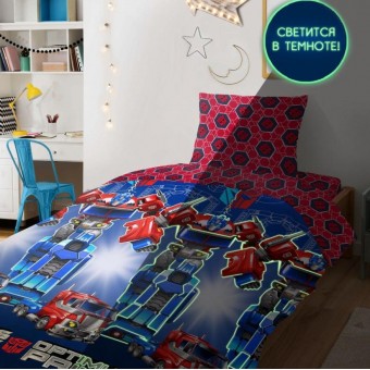 Комплект постельного белья  детский       1,5 спальный из поплина        с наволочкой 70х70 Машины Василиса  