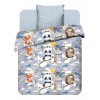 Комплект постельного белья детский 1,5 спальный из поплина с наволочкой 70х70 Животные Василиса