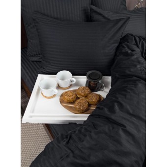 Комплект постельного белья         1,5 спальный из сатина-страйп        с наволочками 70х70 2 шт Однотонное Amore Mio